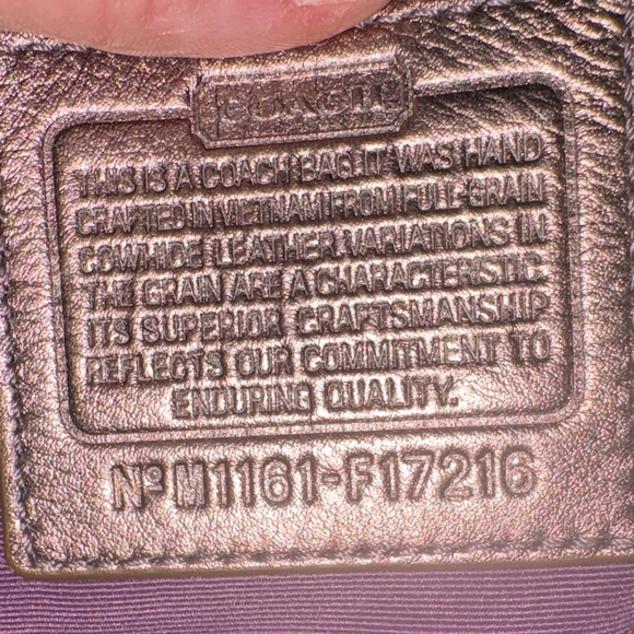 Coach Soho North South Leather Tote Shoulder Bag. Shimmering Bronze in EUC. - Picture 10 of 12